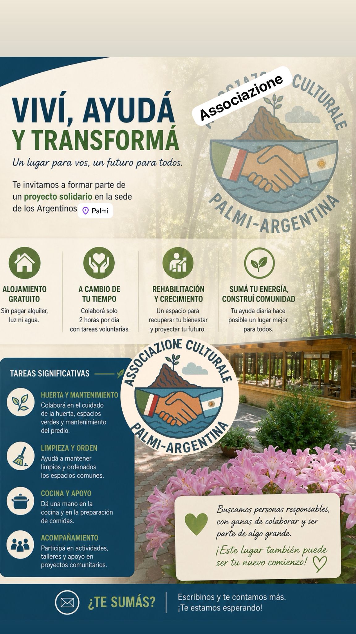 Viví, ayudá y transformá: proyecto solidario en la sede de Palmi Argentina